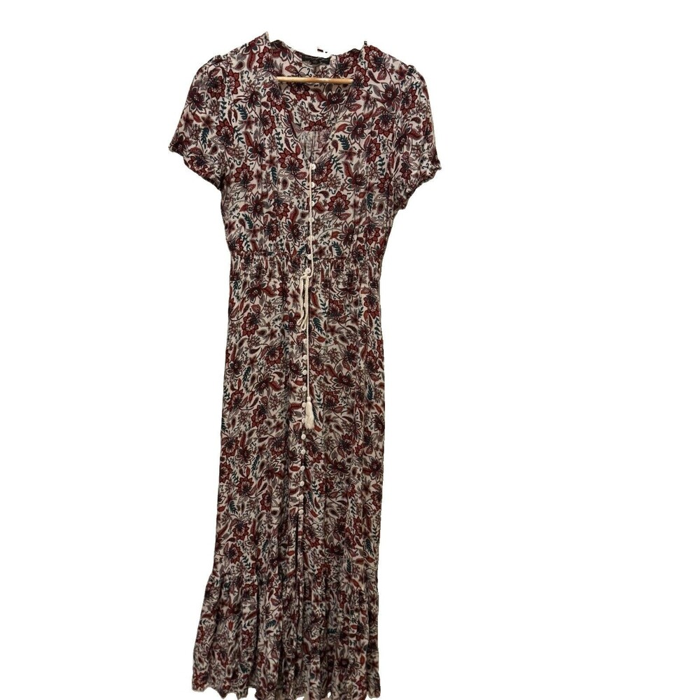 Caroline Morgan Women's Floral Boho Maxi Long Dress SIZE M